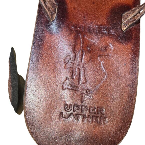 Camel Brand Leather Flip Flop Sandals Womens Size 6.5-7 Brown Made in Jerusalem - Picture 5 of 5